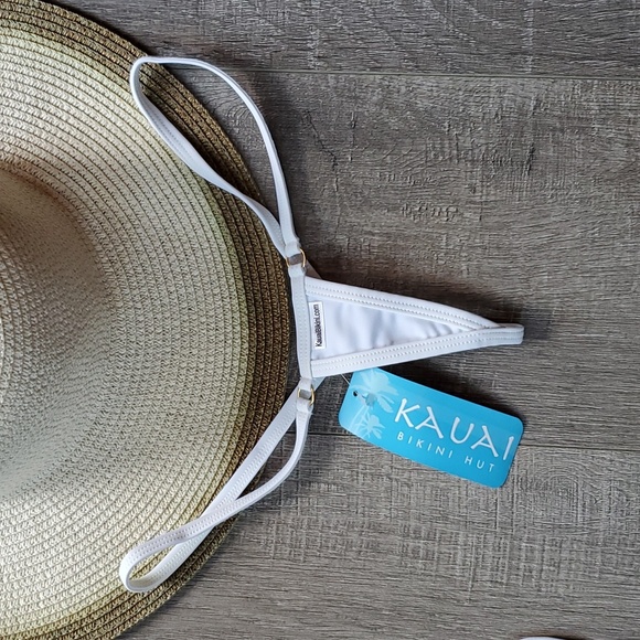 NWT  Kauai thong white bikini. ONE SIZE - Picture 5 of 7